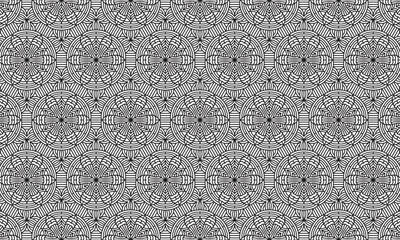 ethnic geometric line abstract background, mandala pattern seamless