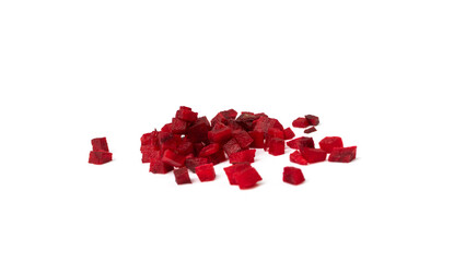 Beetroot Cubes Isolated