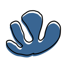 Abstract organic shape hand drawn background