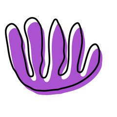 Abstract organic shape hand drawn background