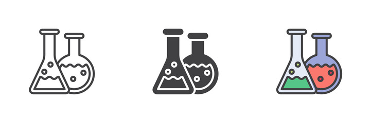 Obraz na płótnie Canvas Chemical flask icon
