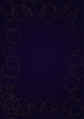 Vector Magical Gold Shine Background with Bokeh Blurred Glowing Circles on Black. Starlight Fog Texture. Glitter Holiday Print. Christmas and New Year Design. Glowing Light on Dark Purple.