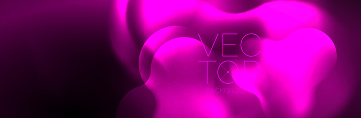 Magic neon glowing lights abstract background wallpaper design, vector illustration