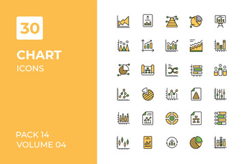 Chart icons collection. Set contains such Icons bar, business, chart, and more