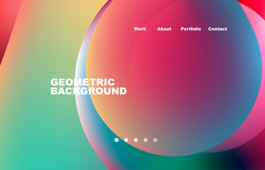 Abstract liquid background for your landing page design. Web page for website or mobile app wallpaper