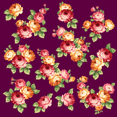 Beautiful rose illustration material collection,