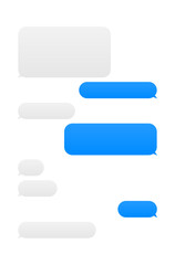 Obraz premium Message bubbles design template for messenger chat. Vector stock illustration.