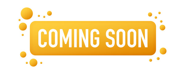 Coming Soon. Promotion banner coming soon. Vector stock illustration. - obrazy, fototapety, plakaty