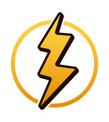 Lightning bolt. Thunder bolt, lighting strike expertise. Vector stock illustration.