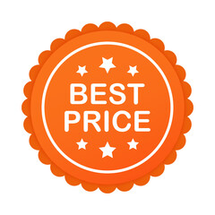 Best price guarantee label icon. Best Price label. Vector stock illustration.