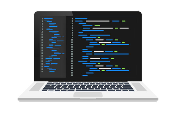 Digital java code text. Computer software coding vector concept. Programming coding script java, digital program code on screen illustration. Vector stock illustration.