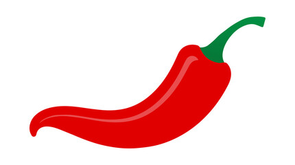 Mexican jalapeno hot chili pepper. Colors hot chili peppers set. Vector stock illustration.