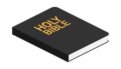 Concept Holy bible book for web page, banner, social media. Vector stock illustration