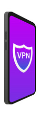 VPN connectivity. Secure virtual private network connection concept. Isometric vector stock illustration in ultraviolet colors.