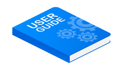 Concept User guide book for web page, banner, social media. Vector stock illustration