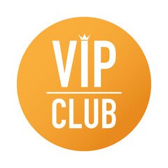 Vip club label on Black background. Vector stock illustration.