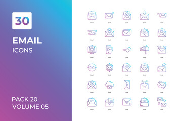 E-mail icons collection. Set contains such Icons as e-mail, e-mail send, e-mail delete, and more