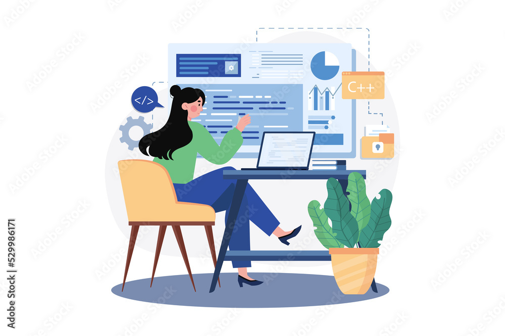 Wall mural writing codes and typing data code technology