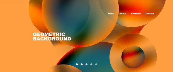 Liquid shapes with flowing gradient colors. Round elements and circles. Vector illustration for wallpaper, banner, background, leaflet, catalog, cover, flyer