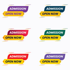 speed style admission open now banner set - obrazy, fototapety, plakaty