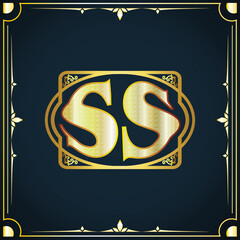 Initial letter SS royal luxury logo template