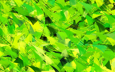 Light Green, Yellow vector template with chaotic shapes.