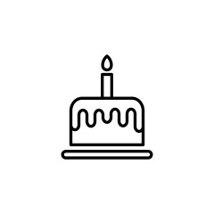 Cake icon vector for web and mobile app. Cake sign and symbol. Birthday cake icon