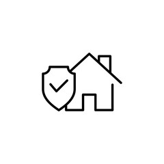 Obraz premium home insurance icon for web and mobile app. home protection sign and symbol