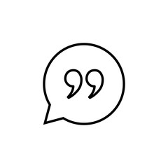 Quote icon for web and mobile app. Quotation mark sign and symbol