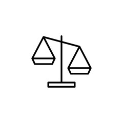 Scales icon for web and mobile app. Law scale icon. Justice sign and symbol
