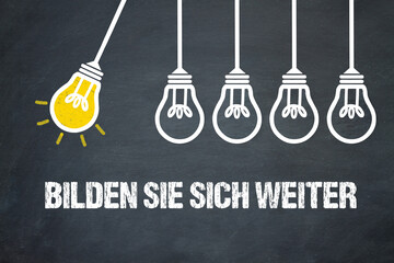 Fototapeta premium Bilden Sie sich weiter