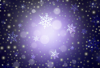Dark Purple vector pattern in Christmas style.