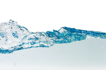 Water splash with bubbles of air, isolated  background Clipping path