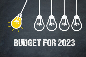 Fototapeta premium Budget for 2023 