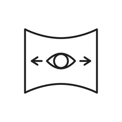 Panorama view icon design. Panorama view mode symbol. sign for mobile concept and web design. Panoramic view simple vector icon.