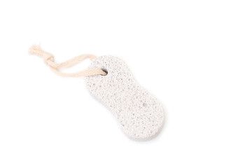 Accessories for sauna, isolated on white. pumice stone