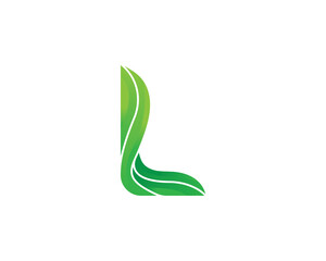 Initial Letter L Leaf Logo Concept icon symbol sign Element Design. Herbal, Natural Products, Cosmetics, Ecology, health Care, spa, yoga Logotype. Vector illustration template