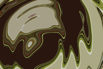 Abstract background of liquid blurred paint color, vibrant gray green brown wavy background design