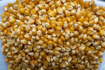 The bright orange raw corn kernels are simply stunning
