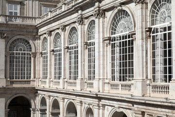 detail of the facade of the Palacio Real Madrid