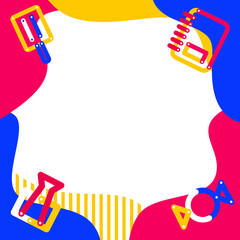 background with a frame, kids concept