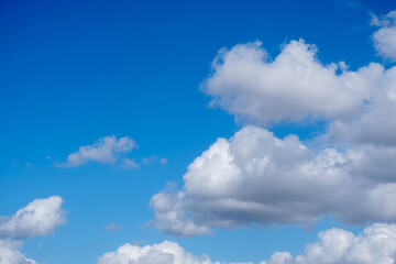 Obraz na płótnie Canvas white clouds in the blue sky. cumulus.