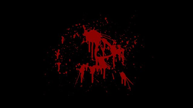 Blood splash and drops