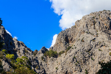 View of the Taurus mountains in Antalya province, Turkey