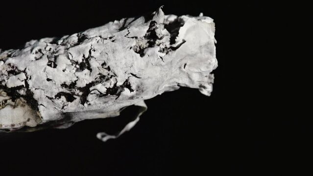 Cigarette burning close up 