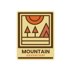 Adventure mountain nature logo badge