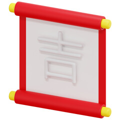 scrolls 3d render icon illustration