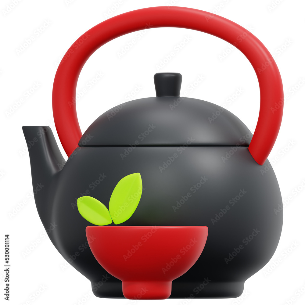 Canvas Prints teapot 3d render icon illustration