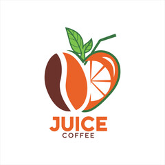 Coffee juice logo design vector. Unique logo