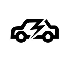 Electric car icon symbol sign vector illustration logo template Isolated for any purpose